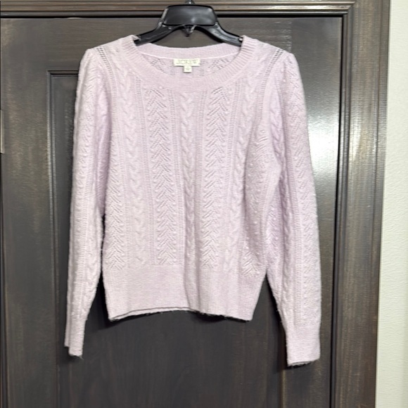 J.CREW Sweaters - J. Crew Pink Crew‎ wool blend Neck Sweater Size Medium